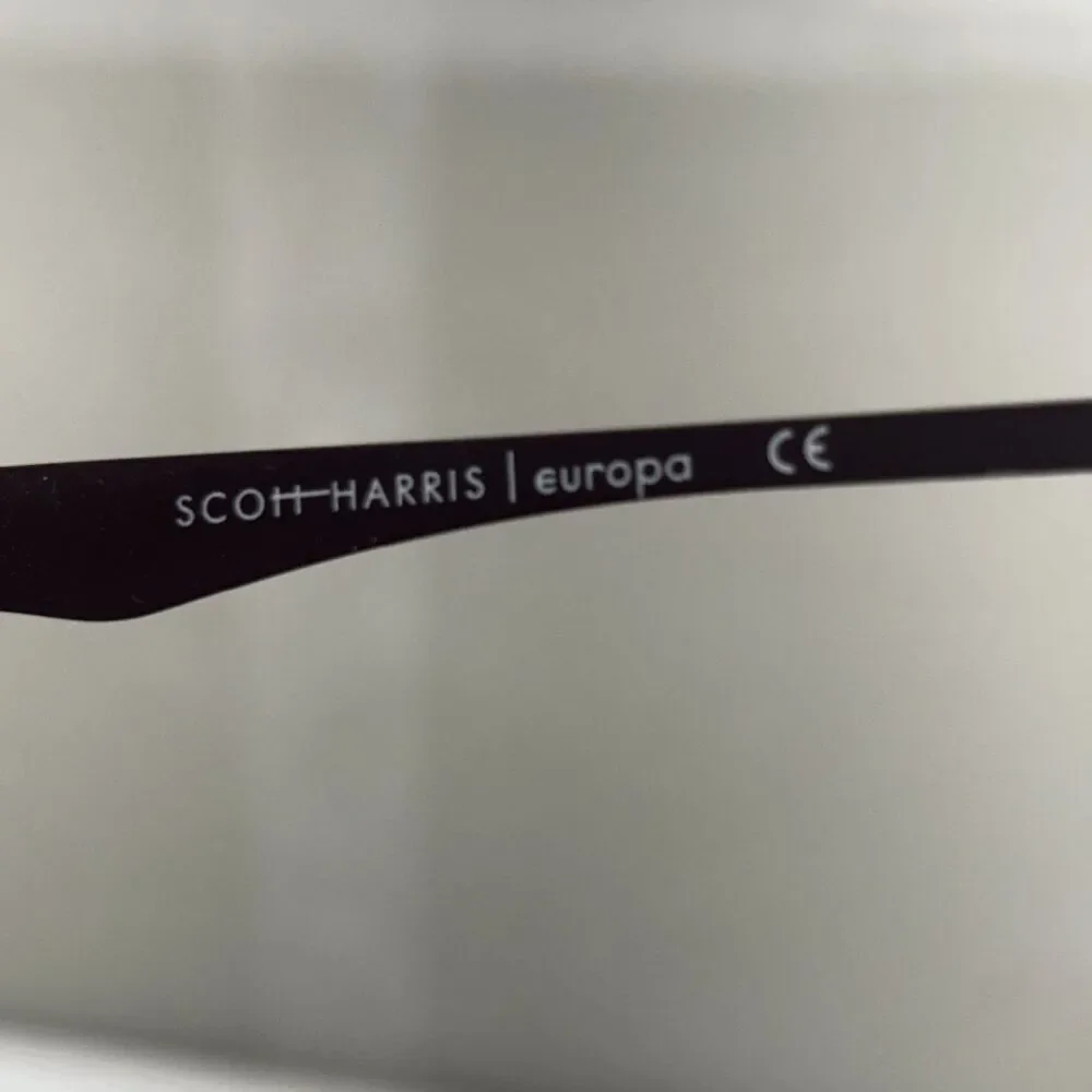 Scott Harris Europa Eyeglasses Frame Only SH-574 52-17-140‎ Burgundy Blue Gray